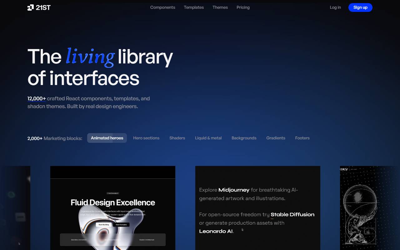21st.dev homepage