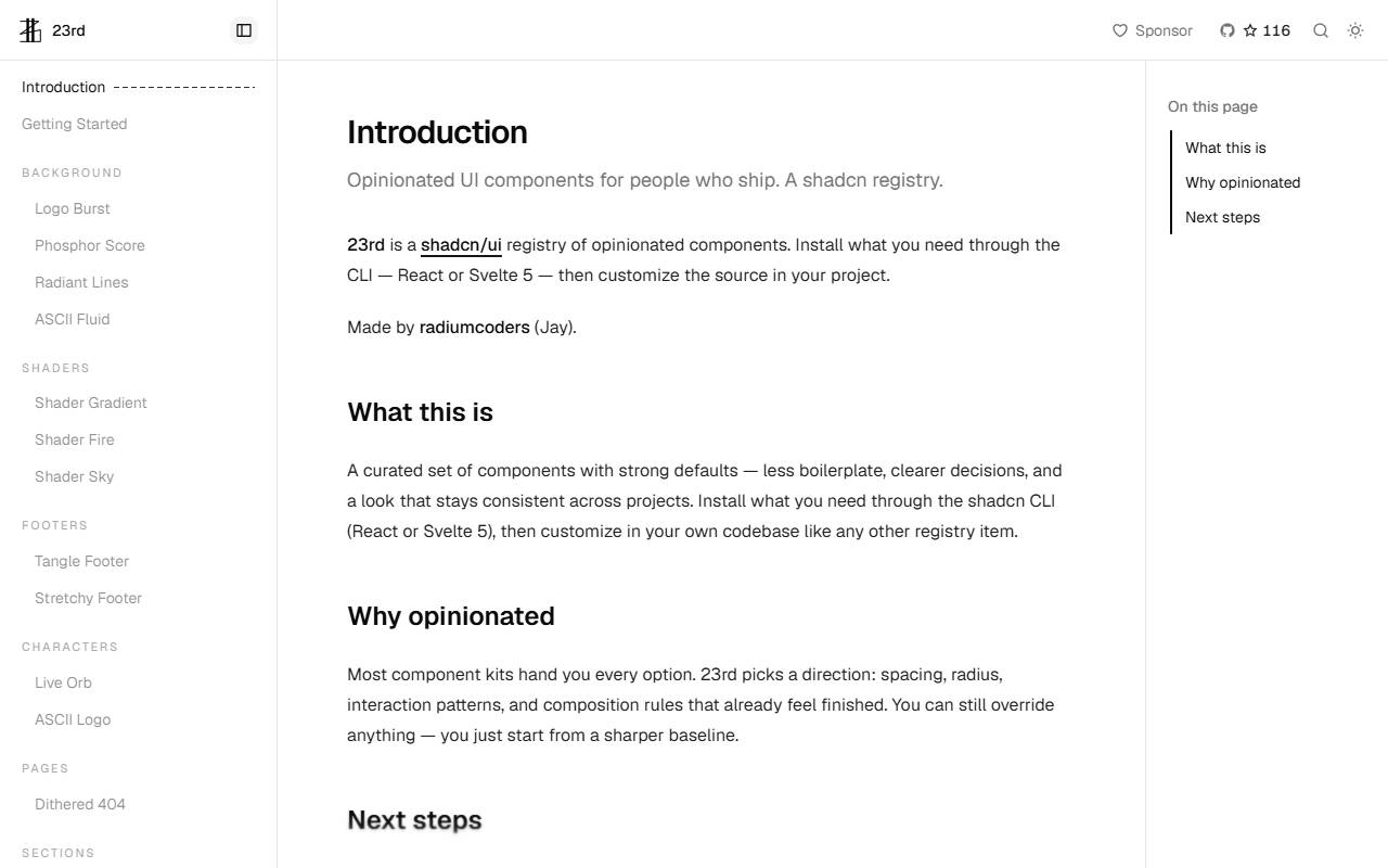 23rd homepage