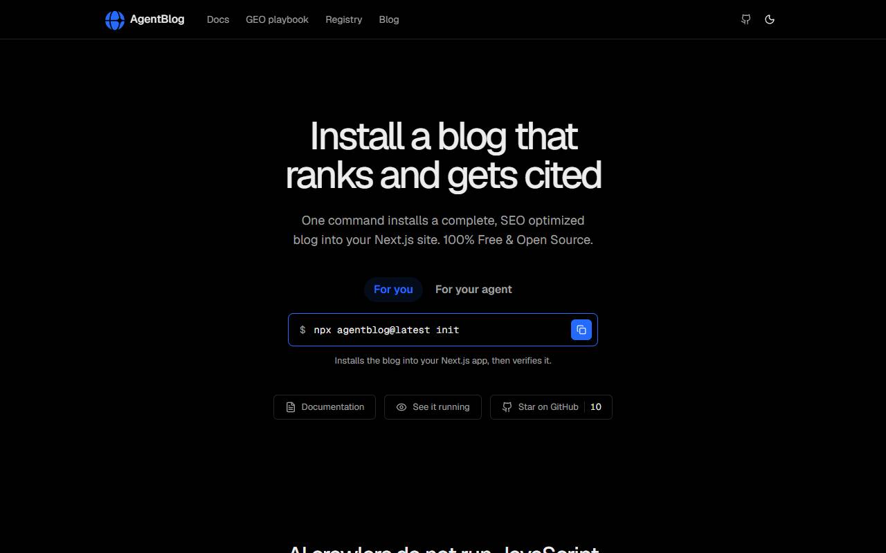 agentblog homepage