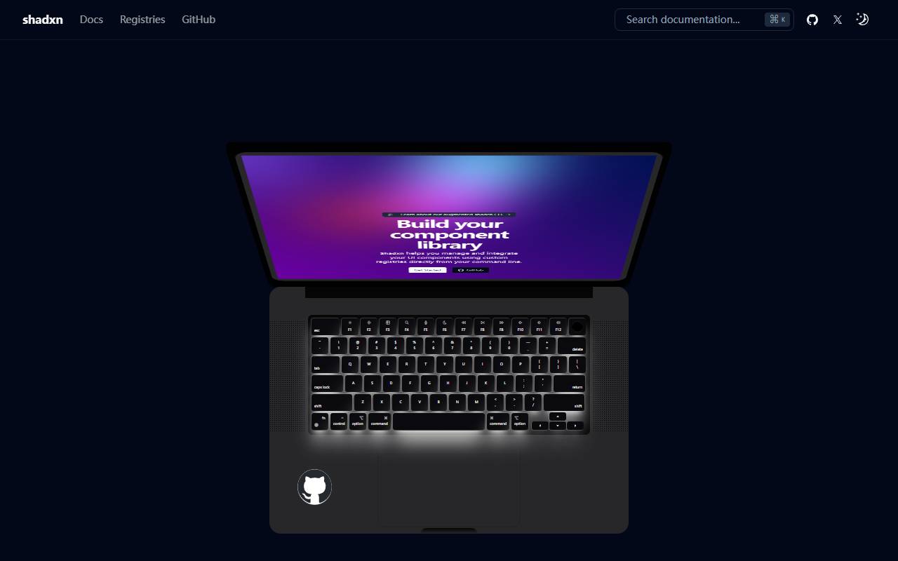 Shadxn homepage