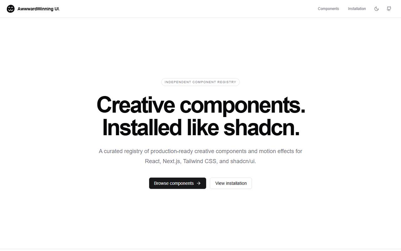 awwwardedui homepage