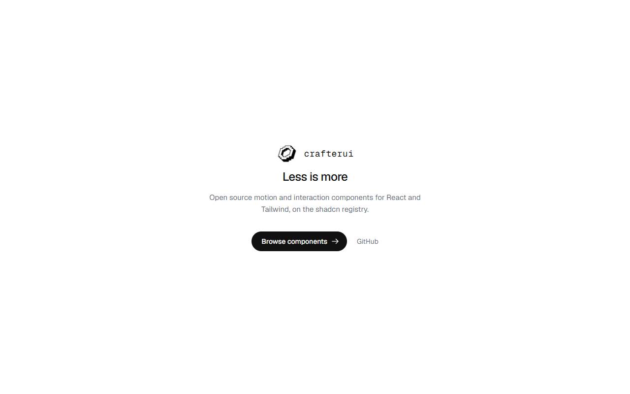 crafterui homepage
