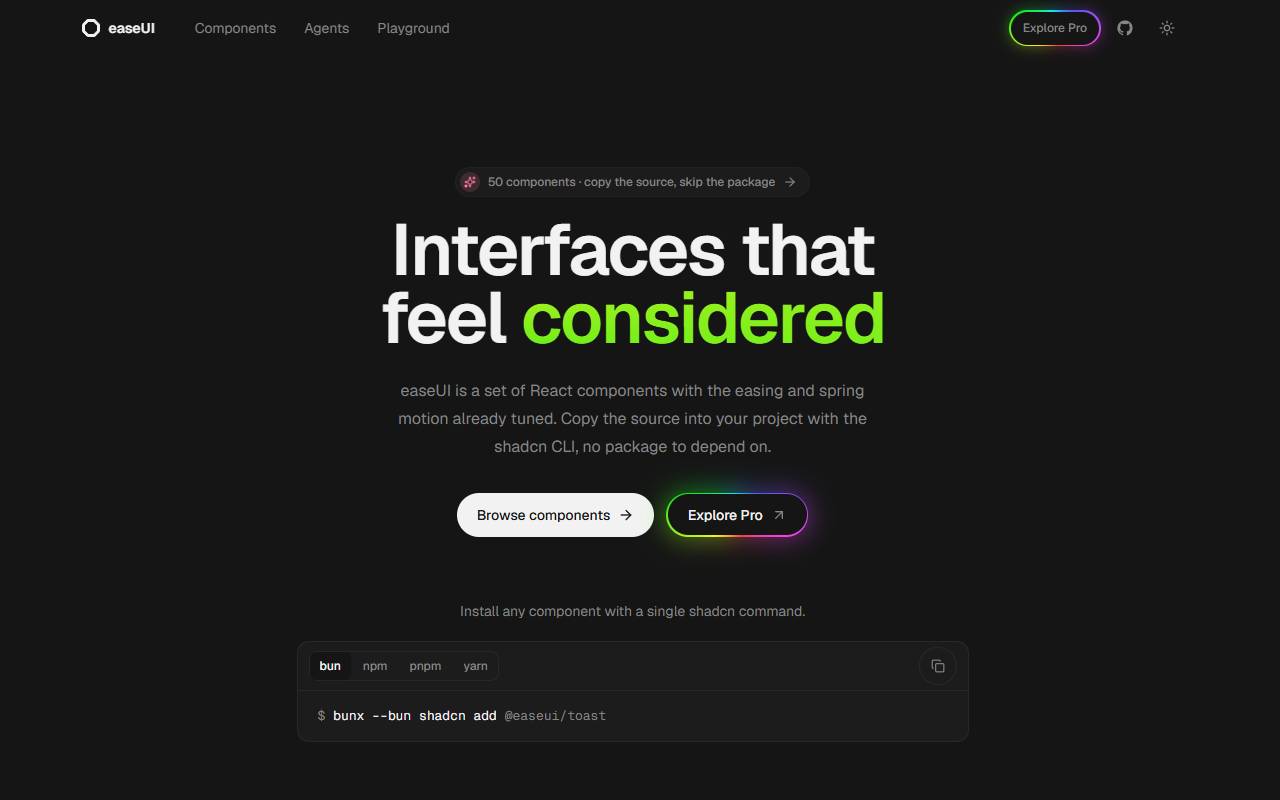 easeui homepage