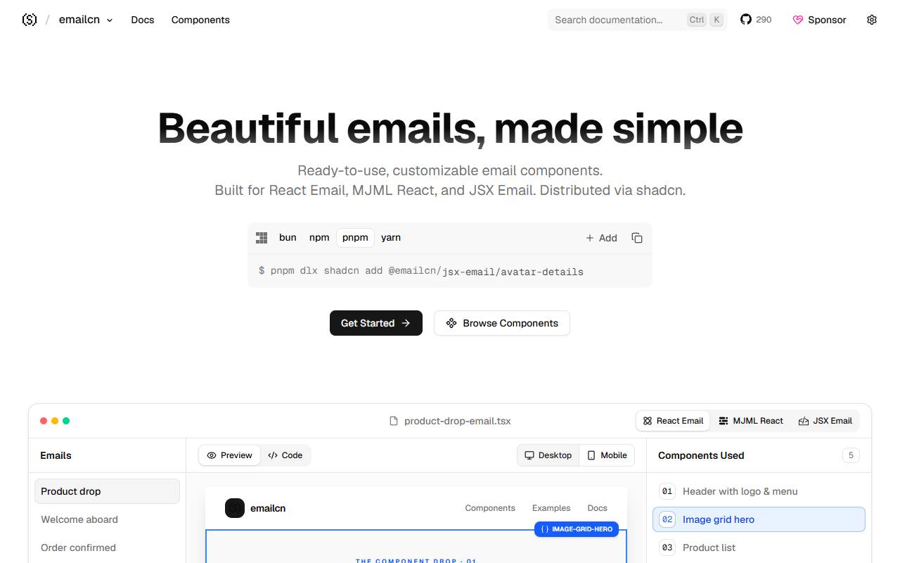 emailcn homepage