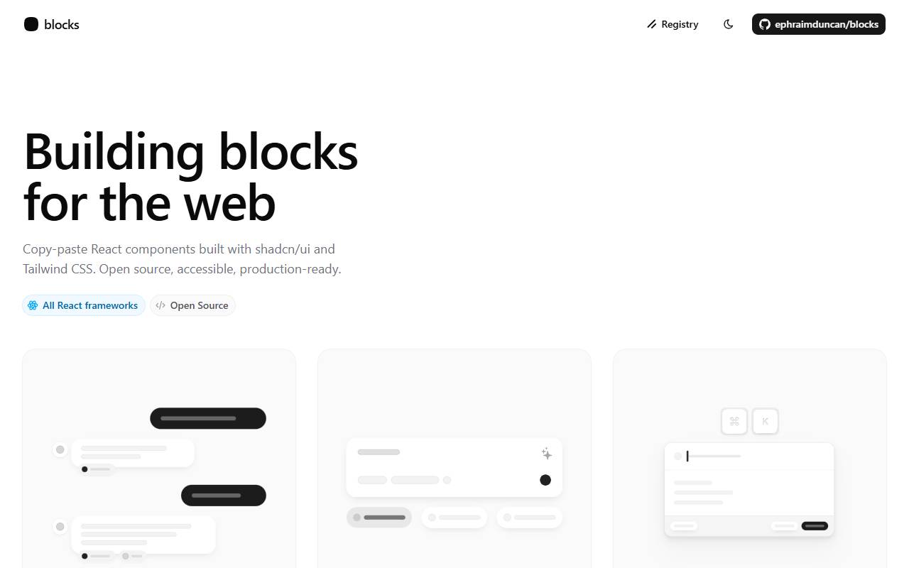 Blocks.so homepage
