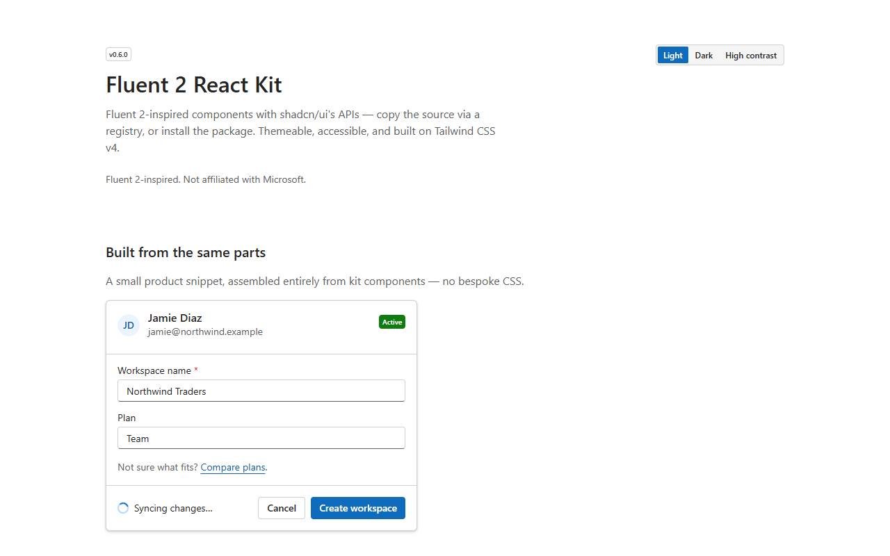 fluent2-react-kit homepage