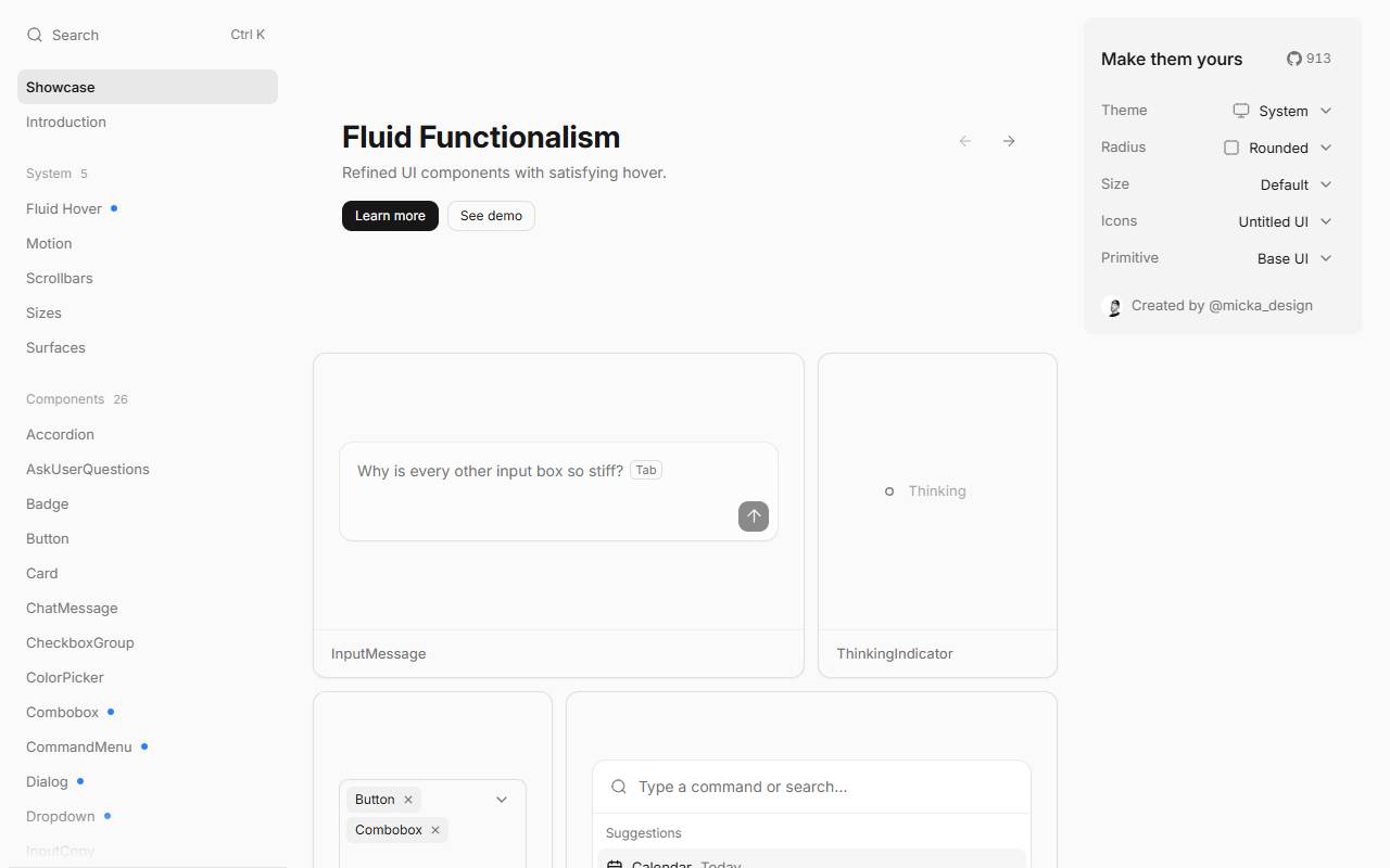 fluid homepage