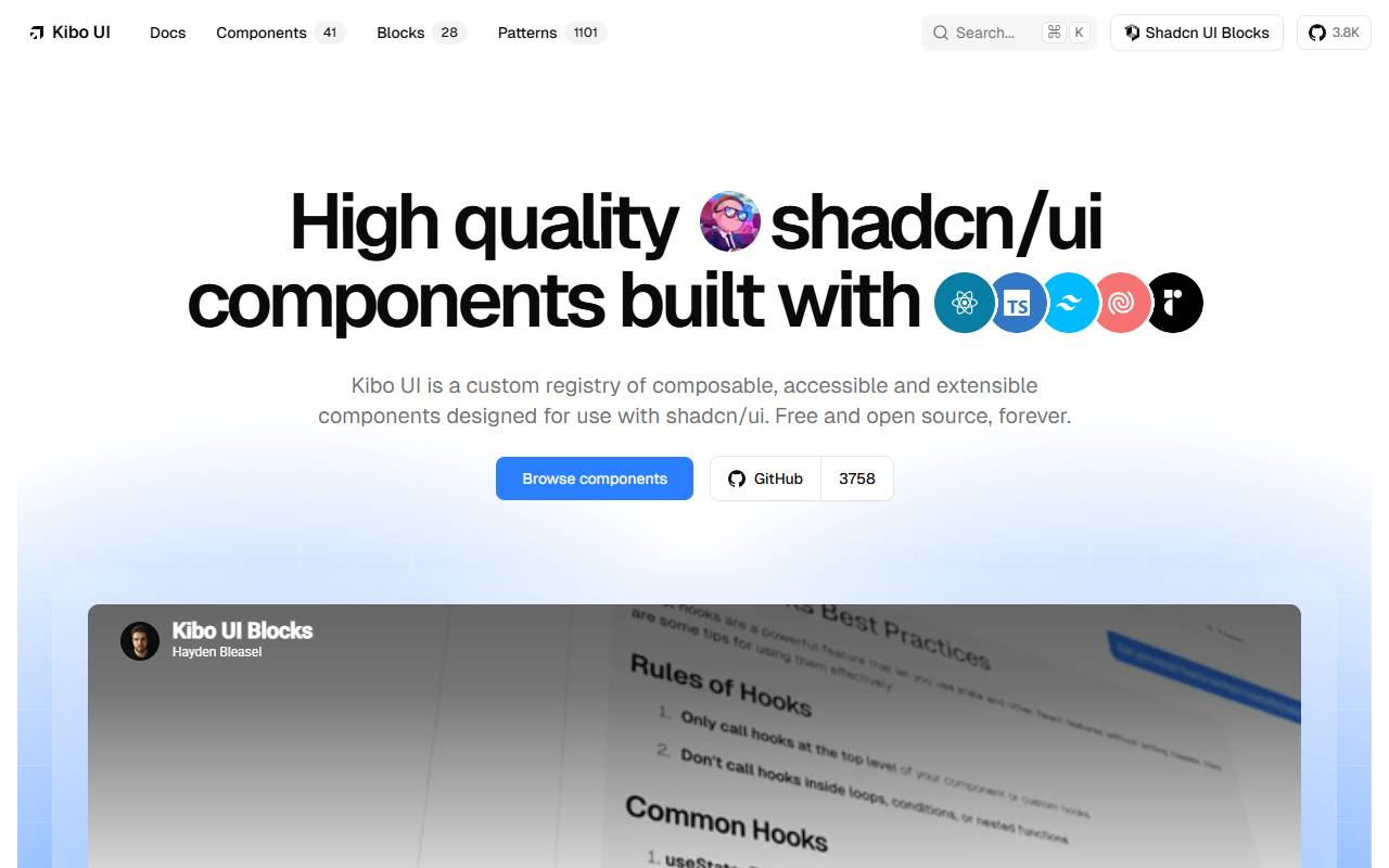 Shadcn Prose homepage