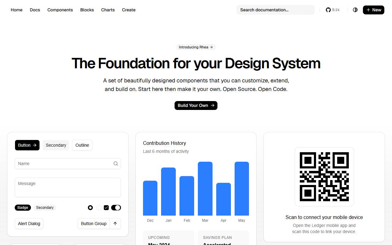 Shadcn Svelte homepage