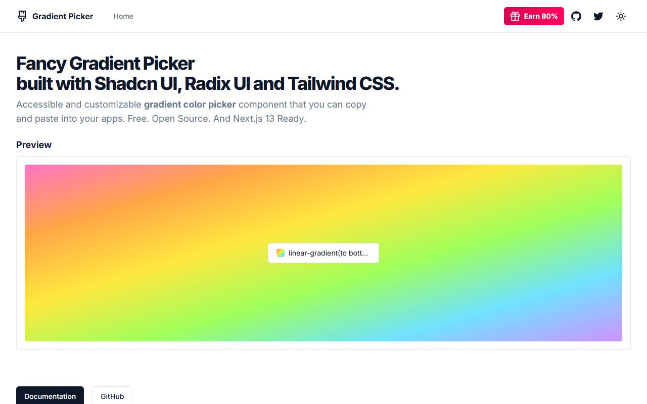 Gradient Picker homepage