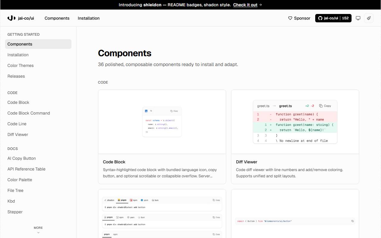 Jal-co UI homepage