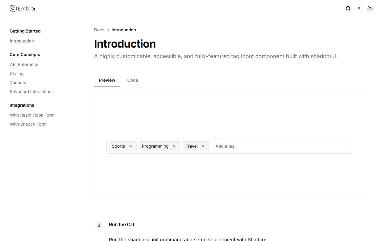 Emblor homepage