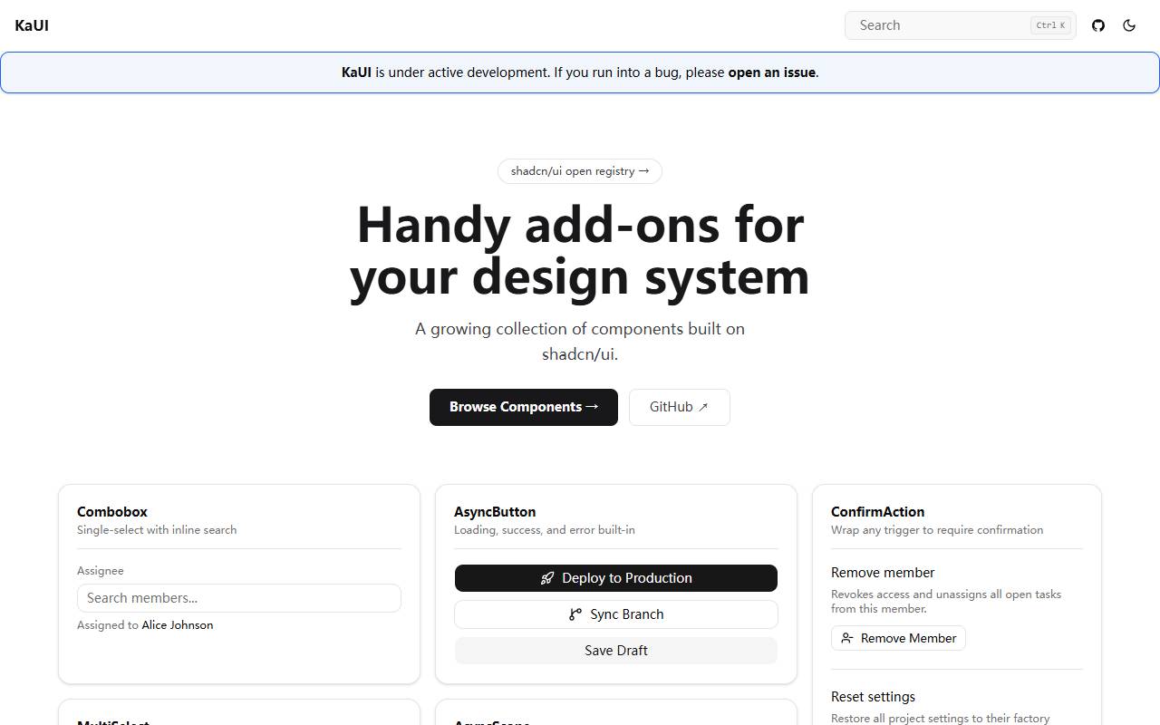 kaui homepage