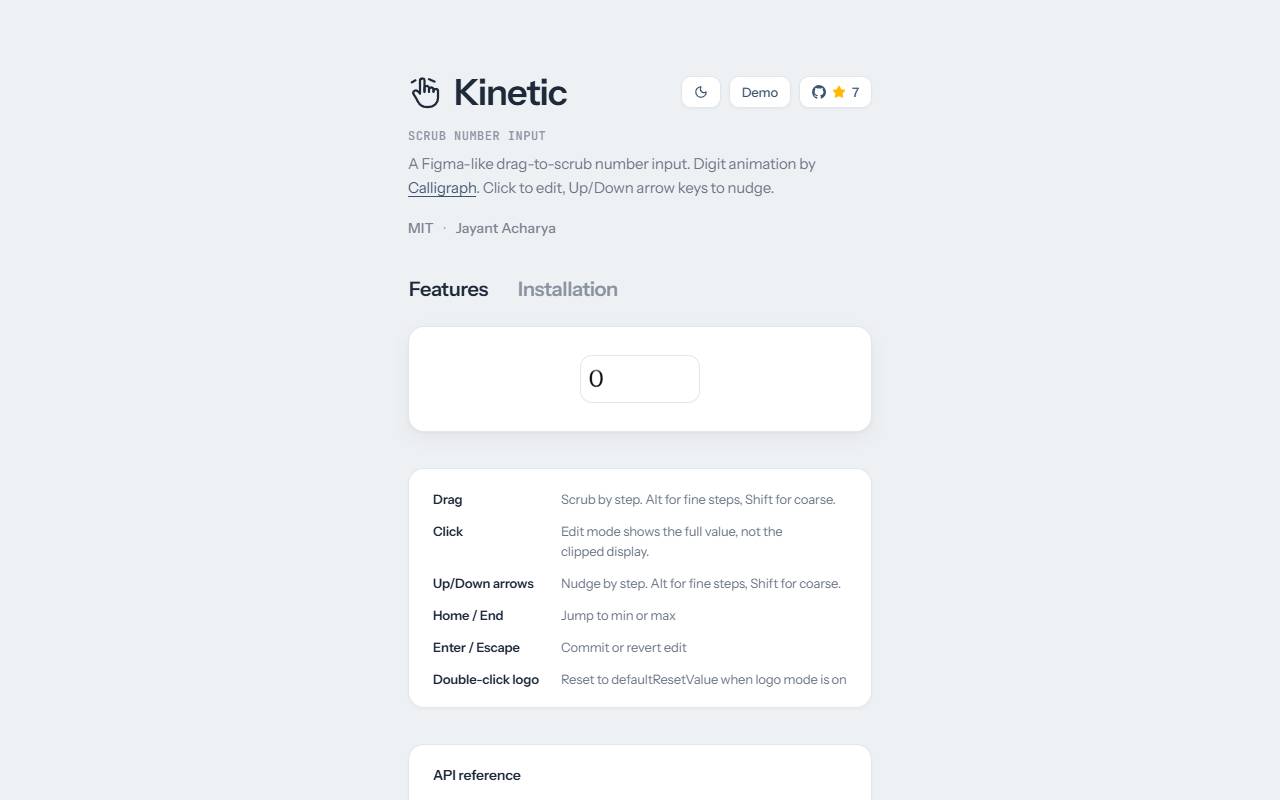 kinetic homepage
