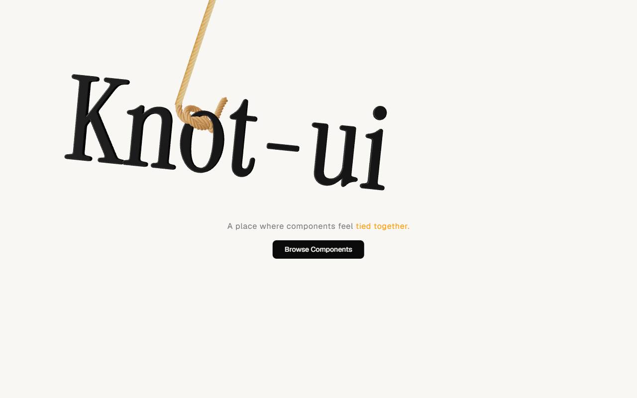 knot-ui homepage