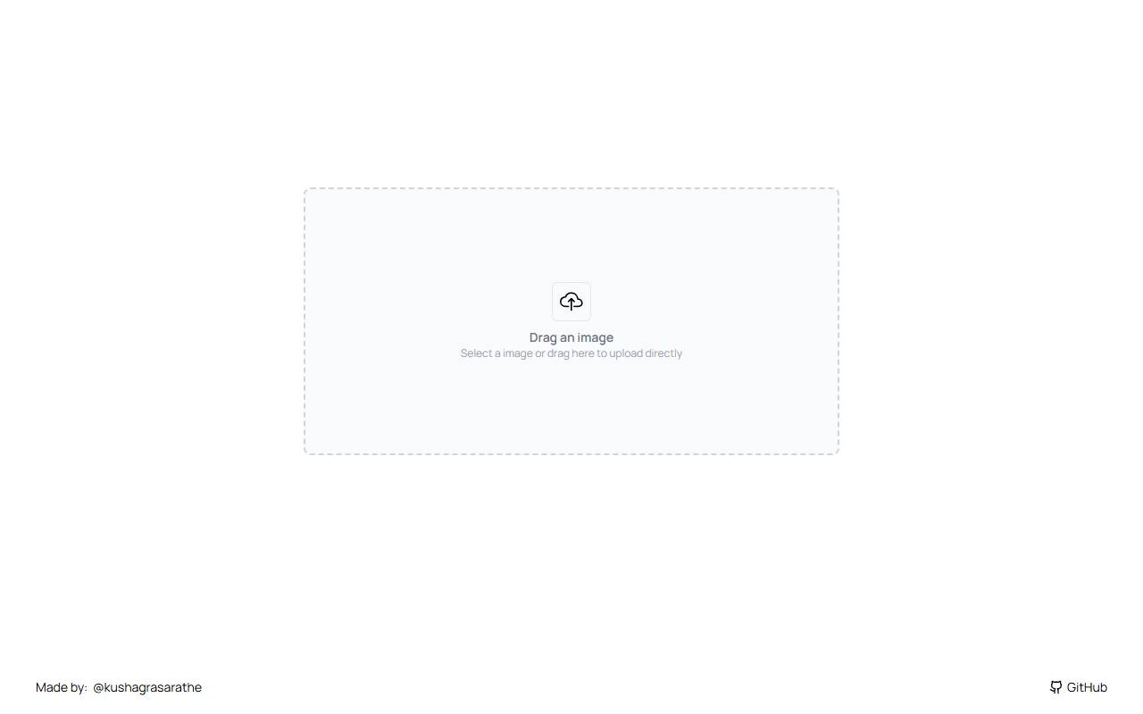 Image Upload Shadcn homepage