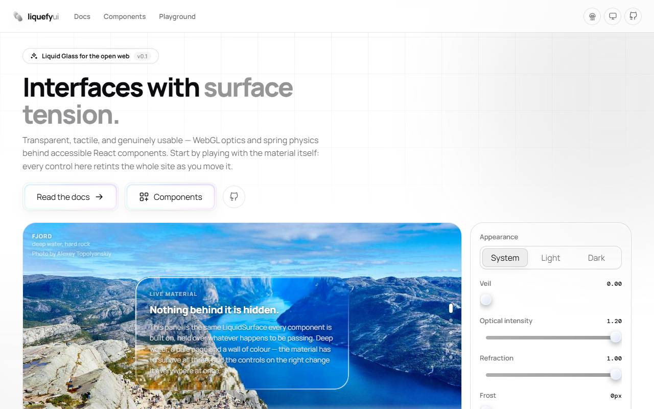 liquefy-ui homepage
