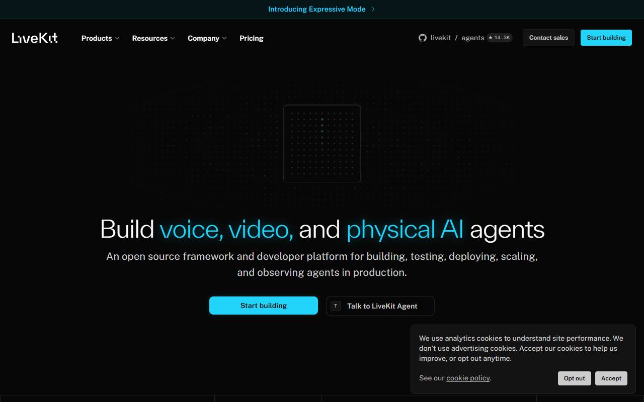 agents-ui homepage