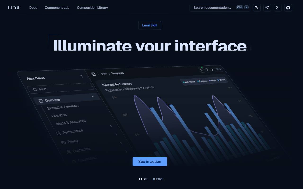 lumiui homepage