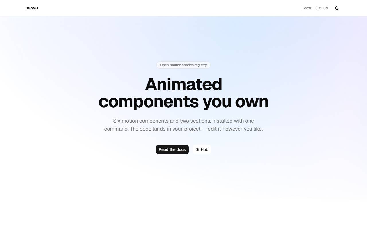 mewo homepage