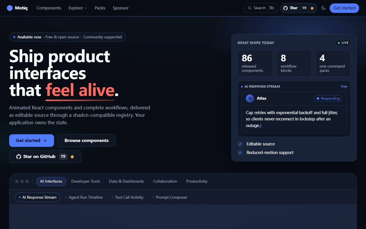 motiq homepage