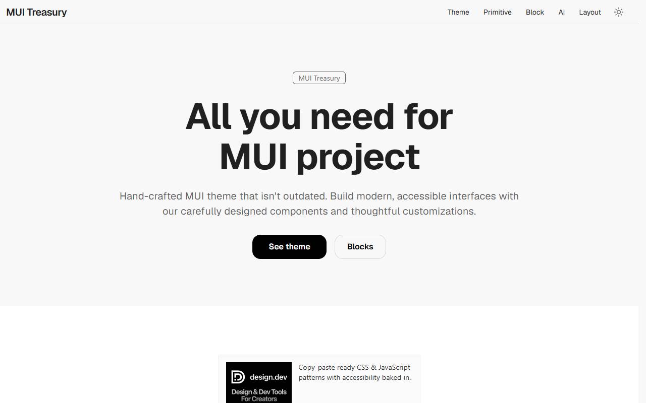 mui-treasury homepage