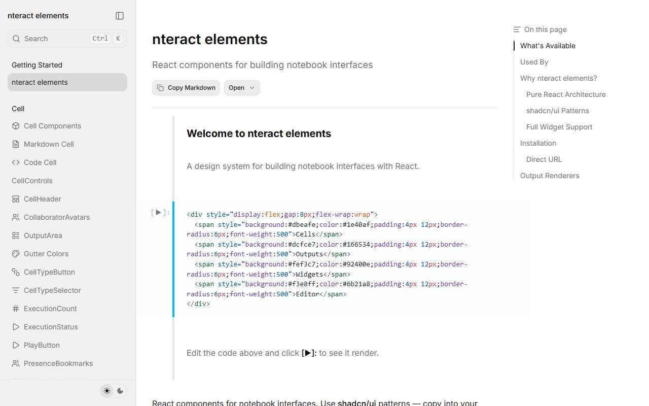 nteract homepage