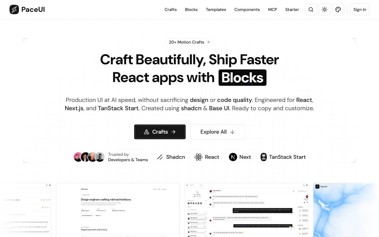 paceui homepage