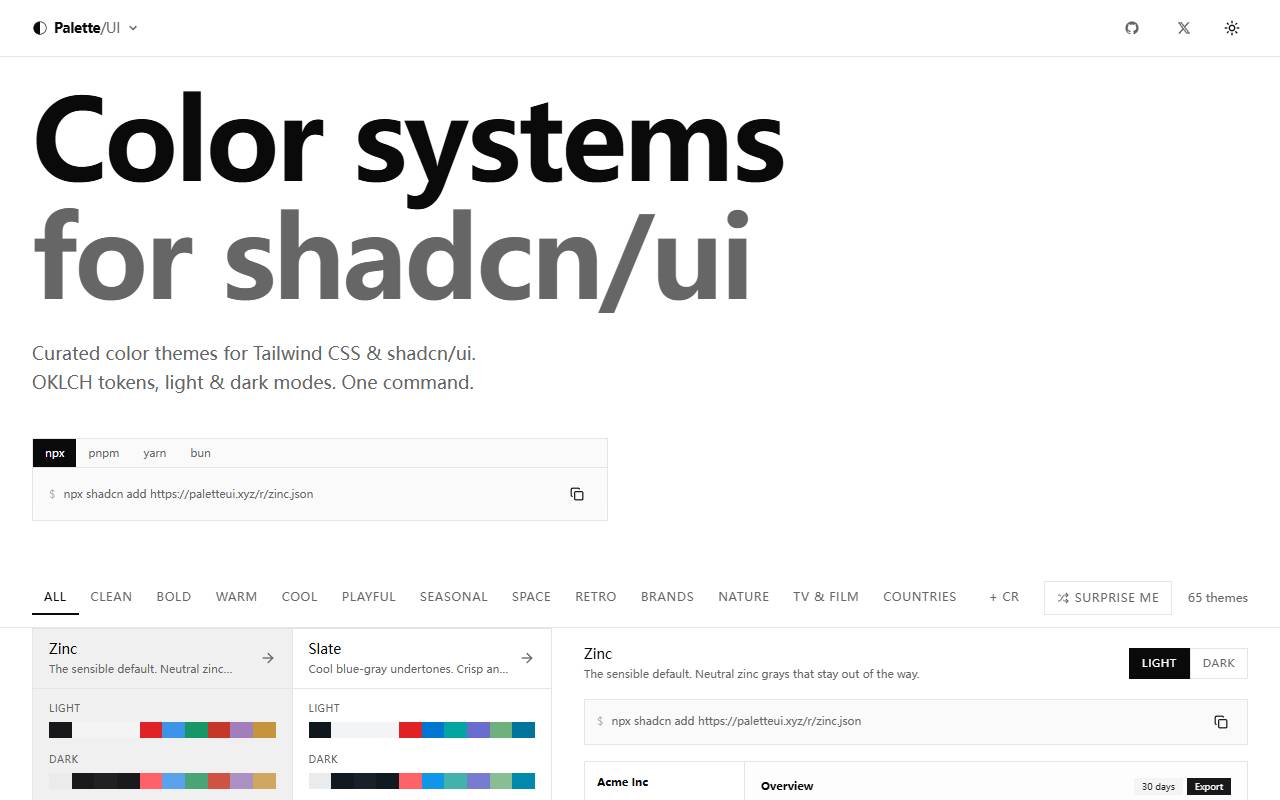paletteui homepage