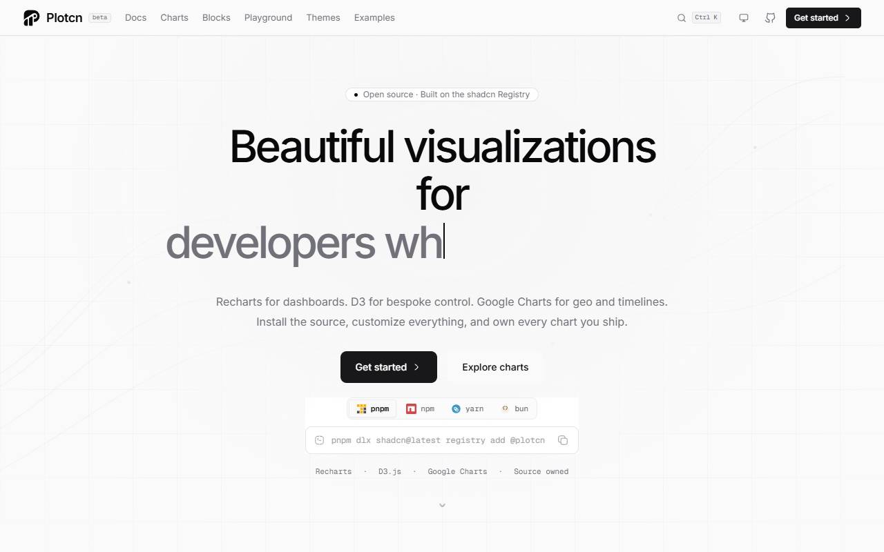 plotcn homepage