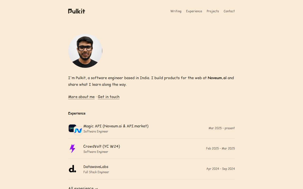 pulkitxm homepage
