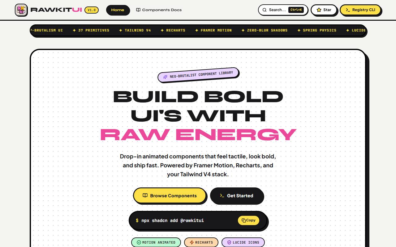 rawkitui homepage