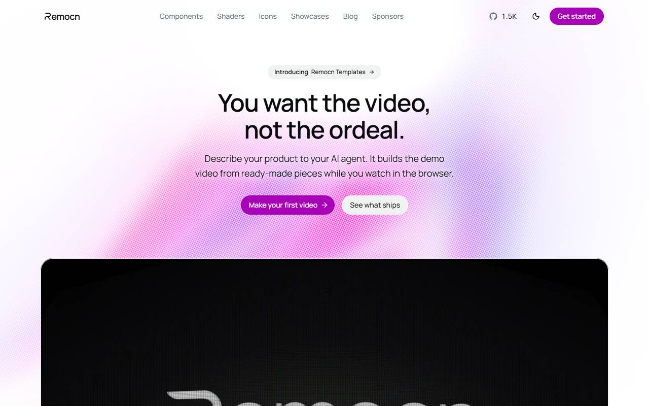 Remocn homepage