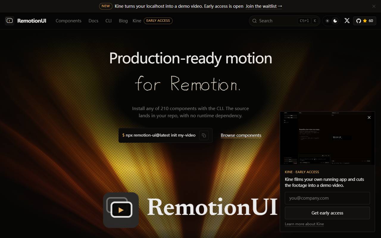 remotionui homepage