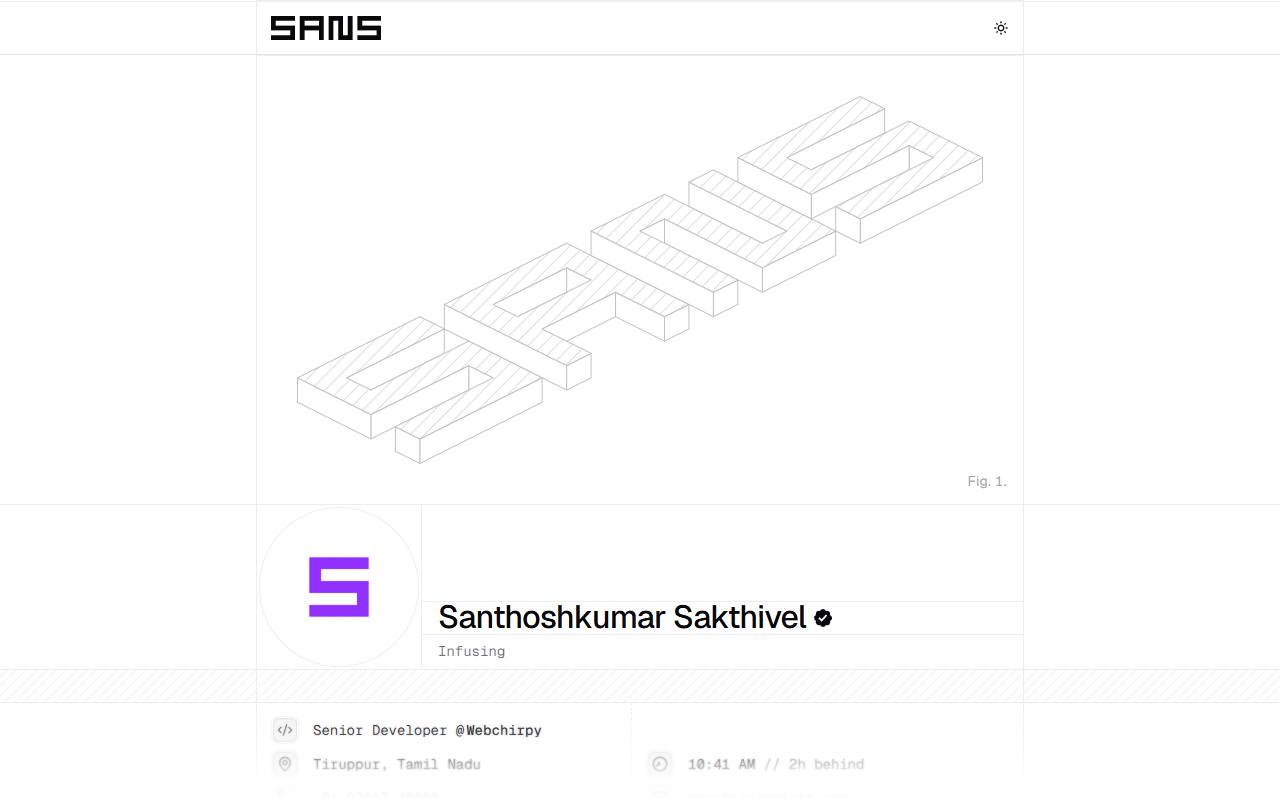 sans homepage