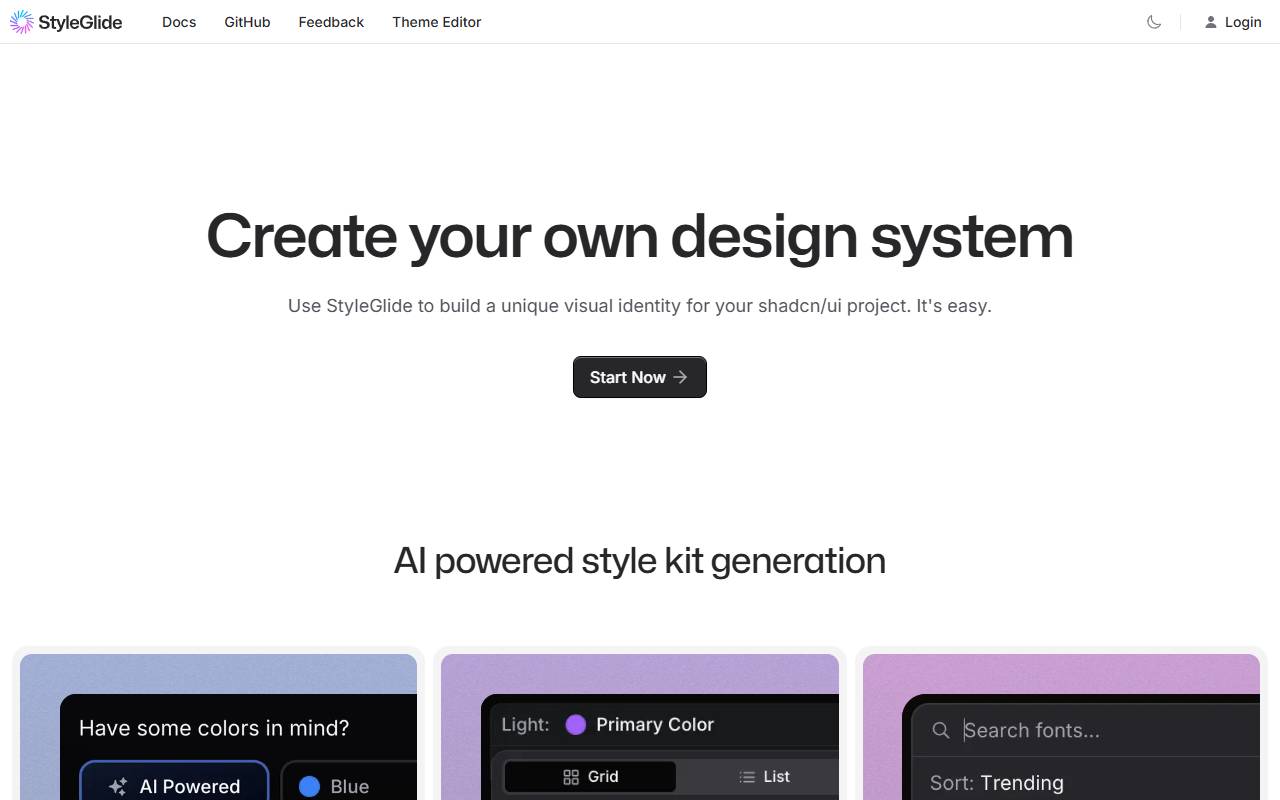 Styleglide homepage