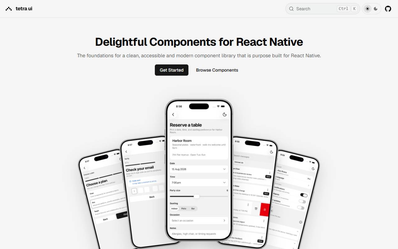 tetra-ui homepage