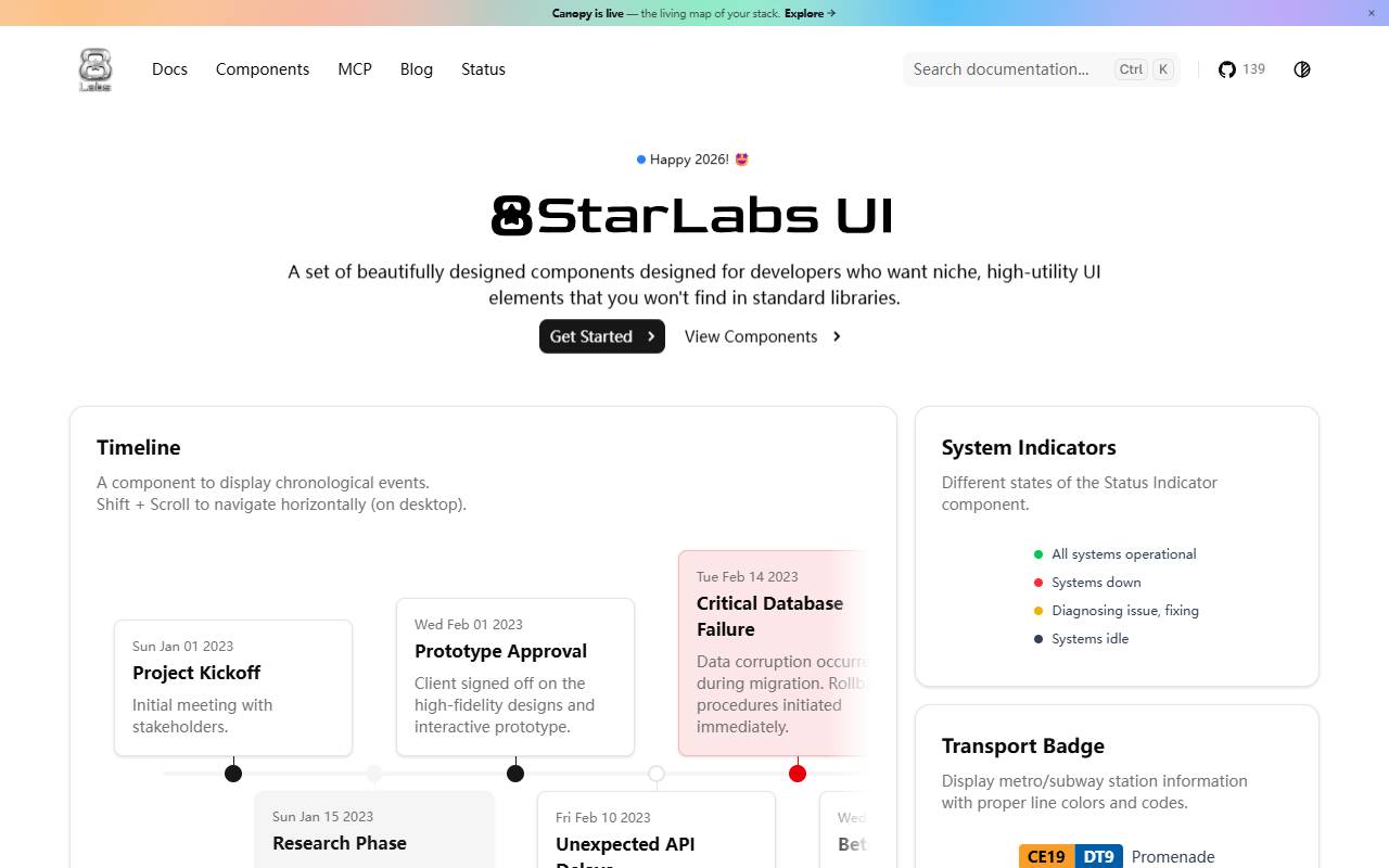 8starlabs-ui homepage