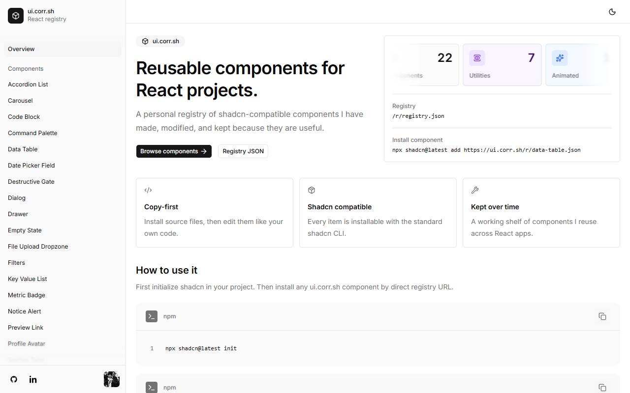 corr homepage