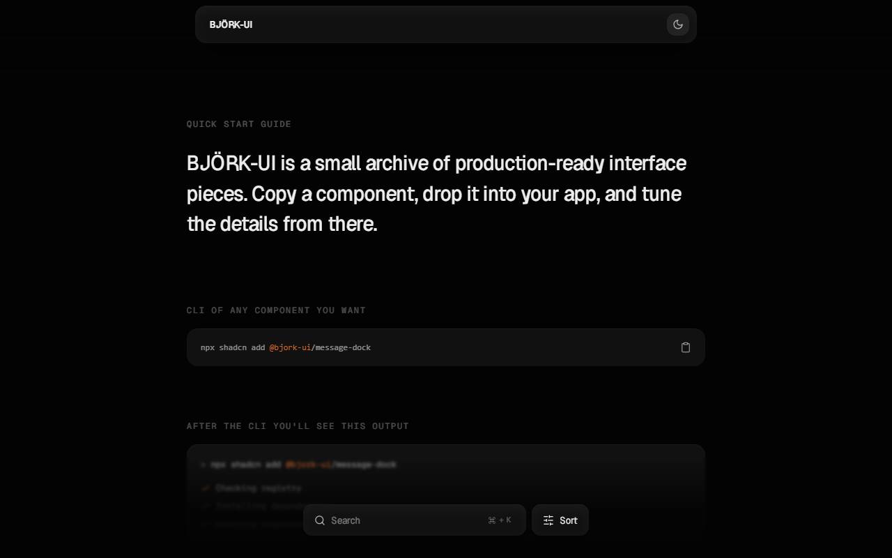 bjork-ui homepage