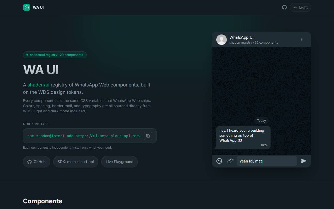 wa-ui homepage