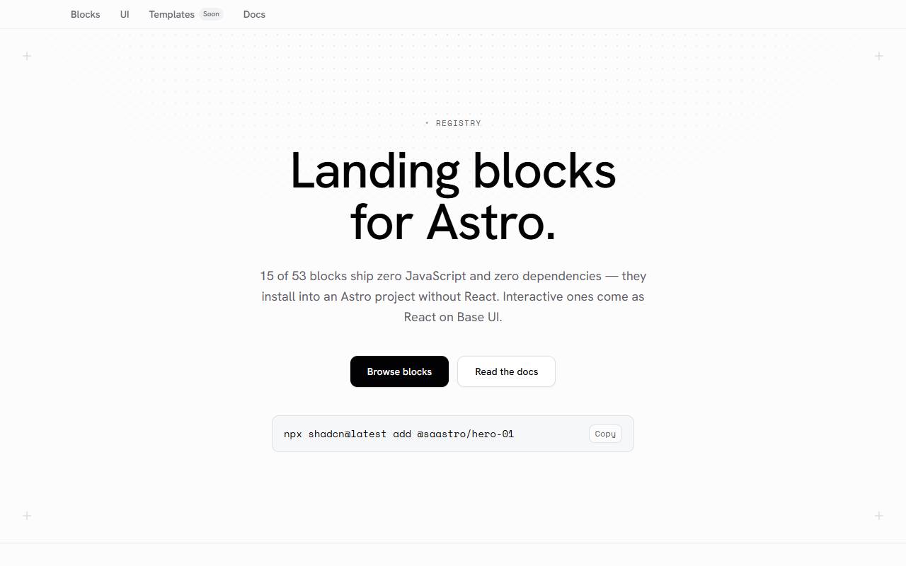 saastro homepage