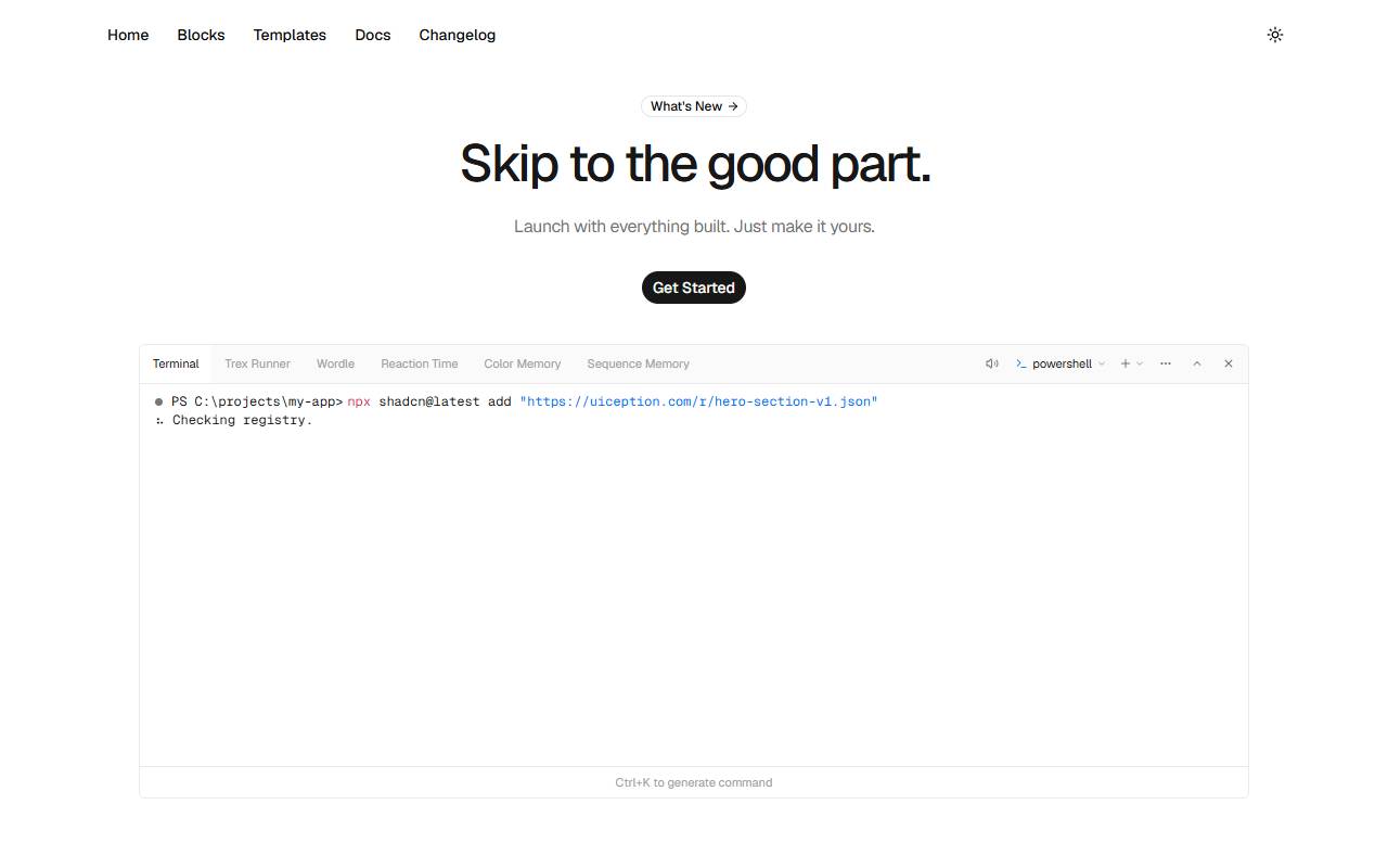 uiception homepage