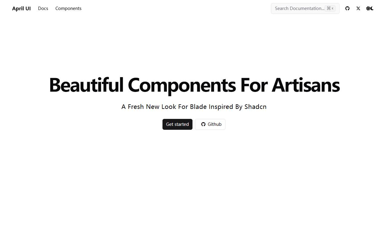 Artisan UI homepage